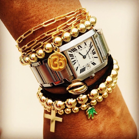 The CALISTA Paperclip Bracelet + Evil Eye Charm - Picture 2 of 2